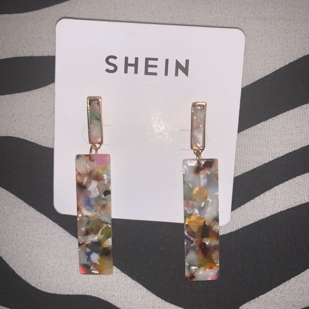Multi colored earrings.